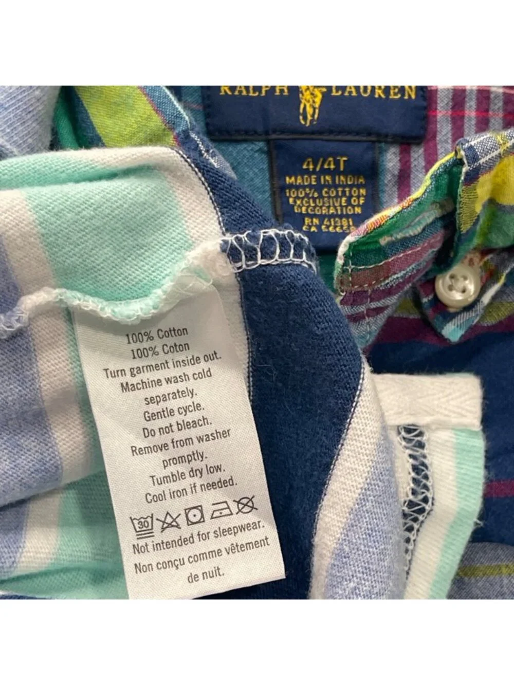 Ralph Lauren and Janie and Jack Short Sleeve Shirt Lot of 2 Boys Size 4 Cotton